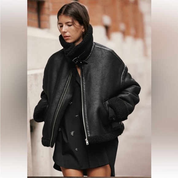 Zara | Jackets & Coats | Zara Doublefaced Biker Jacket | Poshmark